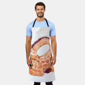 Slapende Giraffe: zachte Waterverf Schort (Gedragen)