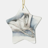 Slapende Greyhound Dog Art Ornament (Links)