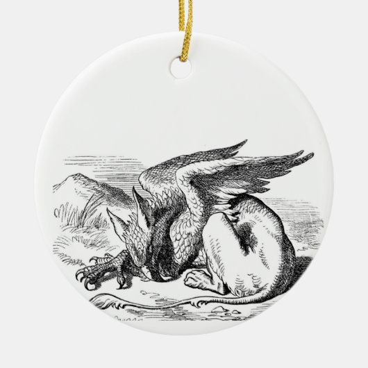 Slapende Griffin Keramisch Ornament (Voorkant)