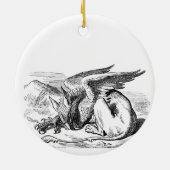 Slapende Griffin Keramisch Ornament (Achterkant)