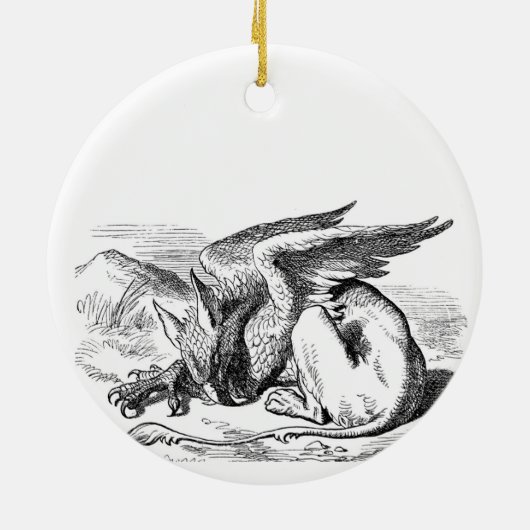 Slapende Griffin Keramisch Ornament (Achterkant)