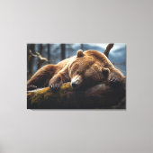 SLAPENDE GRIZZLY BEER VERREKT DOEK PRINT (Voorkant)