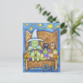 Slapende heks briefkaart (Staand voorkant)