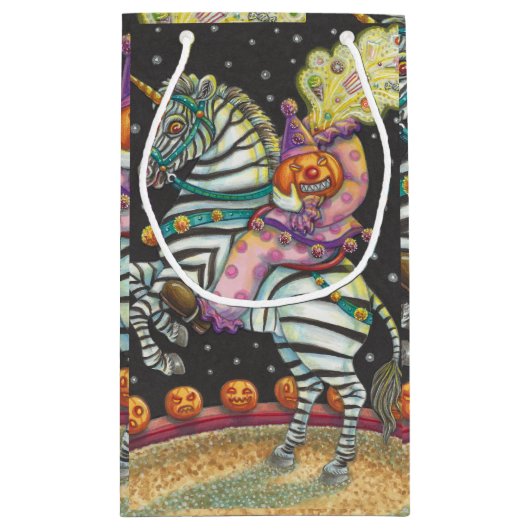 SLAPENDE HOLLOW CIRCUS CLOWN, EENHOORN ZEBRA GIFT  KLEIN CADEAUZAKJE (Achterkant)
