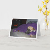 Slapende hond bij de open haard kaart (Gele Bloem)