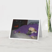 Slapende hond bij de open haard kaart (Voorkant)