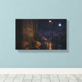Slapende hond canvas afdruk (Insitu (Houten vloer))