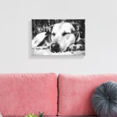 Slapende hond canvas afdruk (Insitu (Woonkamer))