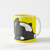 Slapende hond tweekleurige koffiemok (Voorkant rechts)