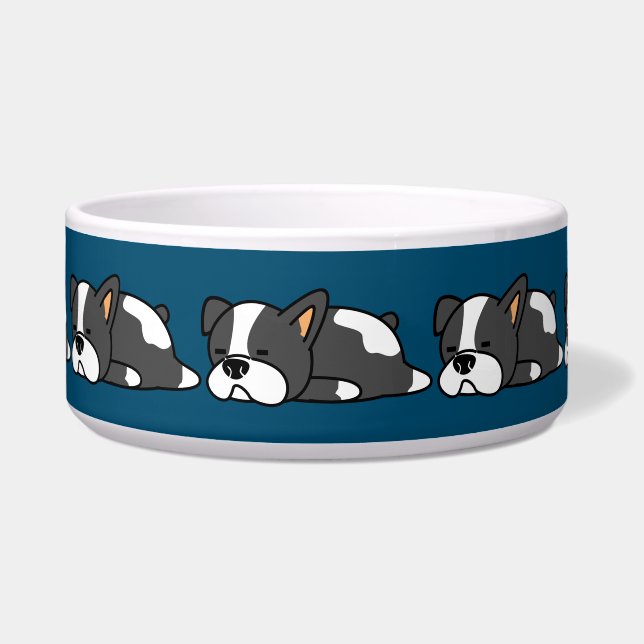 Slapende hond voerbakje (Voorkant)