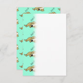 Slapende hond ZZZ Miniatuur American Shepherd Pet Bedankkaart (Voorkant / Achterkant)