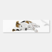 Slapende Jack Russell Bumpersticker (Voorkant)
