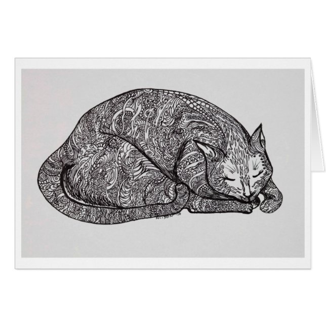 slapende kat (Voorkant Horizontaal)