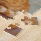 Slapende Kat en Zonnebloemen Legpuzzel (Zijkant)
