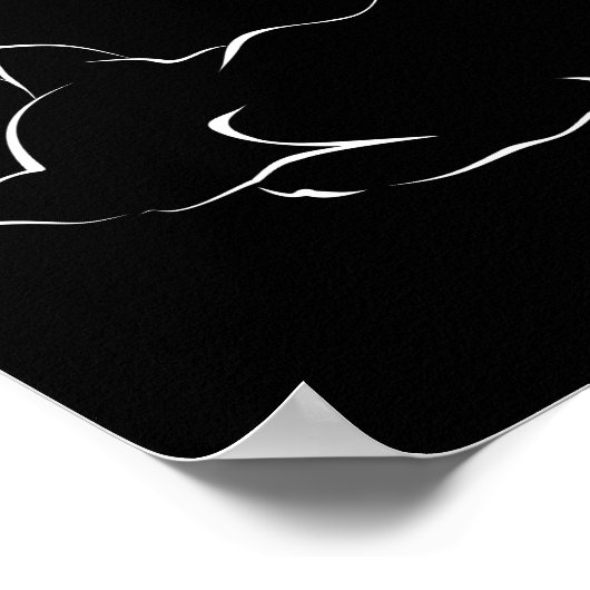 Slapende kat. Illustratie Poster (Hoek)