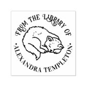 Slapende Kat Ingerold Bibliotheek Boek Naam Zelfinktende Stempel (Design)