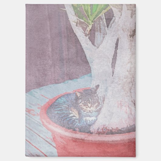 Slapende Kat Magneet (Voorkant)