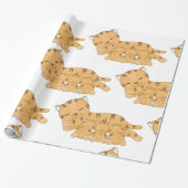 Slapende kat met zogende kittens cadeaupapier (Uitgerold)
