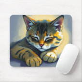 Slapende kat muismat (Met muis)
