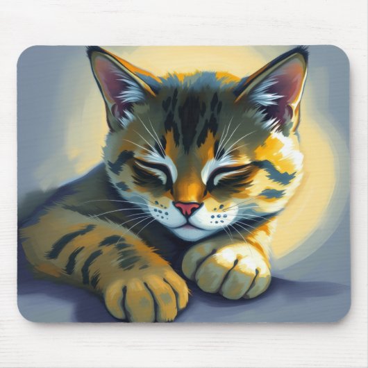 Slapende kat muismat (Voorkant)