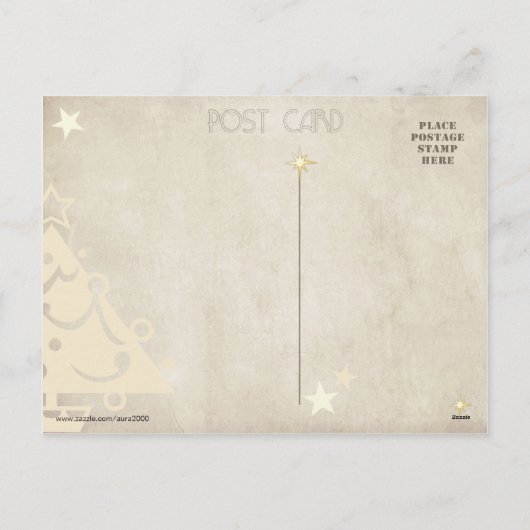 Slapende kat naast de Fireplace op kerst Feestdagenkaart (Achterkant)