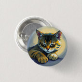 Slapende kat ronde button 3,2 cm (Voorkant /achterkant)