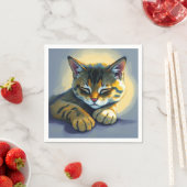 Slapende kat servet (Insitu)