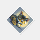 Slapende kat servet (Hoek)