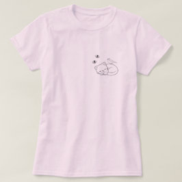Slapende Kat Simpel T-shirt