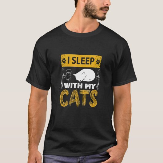 Slapende kat t-shirt (Voorkant)
