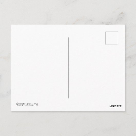 Slapende Kat – Vriendelijke Herinnering om te Rust Briefkaart (Achterkant)