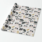 Slapende katten cadeaupapier (Uitgerold)
