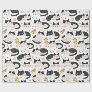 Slapende katten cadeaupapier