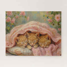 Slapende Katten met Koperkleurige Vacht Legpuzzel