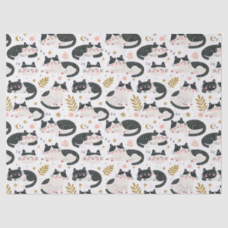 Slapende katten tissuepapier