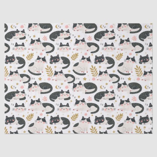 Slapende katten tissuepapier (Voorkant)