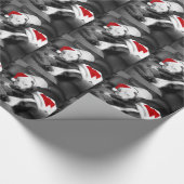 slapende kerstfeestdagen puppies schattige santa cadeaupapier (Hoek)