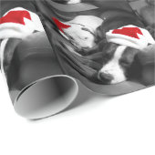 slapende kerstfeestdagen puppies schattige santa cadeaupapier (Rol Hoek)