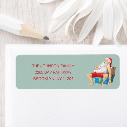 Slapende Kerstman Etiket (Insitu)