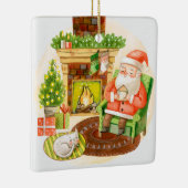 Slapende Kerstman Keramisch Ornament (Rechts)