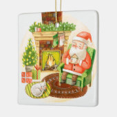 Slapende Kerstman Keramisch Ornament (Links)