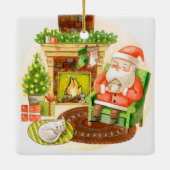 Slapende Kerstman Keramisch Ornament (Achterkant)