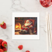 Slapende Kerstman Servet (Insitu)