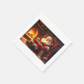 Slapende Kerstman Servet (Hoek)