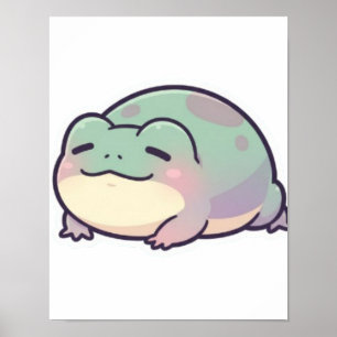 Slapende Kikker Poster Schattige Kikker Aesthetic 