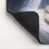 Slapende kitten in een tule hangmat muismat (Hoek)