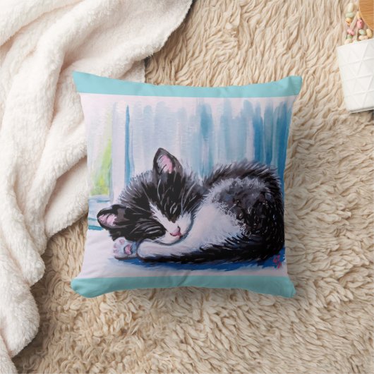 SLAPENDE KITTEN SIERKUSSENNEN KUSSEN (Deken)