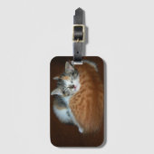 Slapende kittens bagagelabel (Voorkant (verticaal))