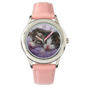 Slapende kittens horloge