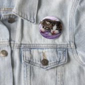 Slapende kittens ronde button 5,7 cm (In situ)